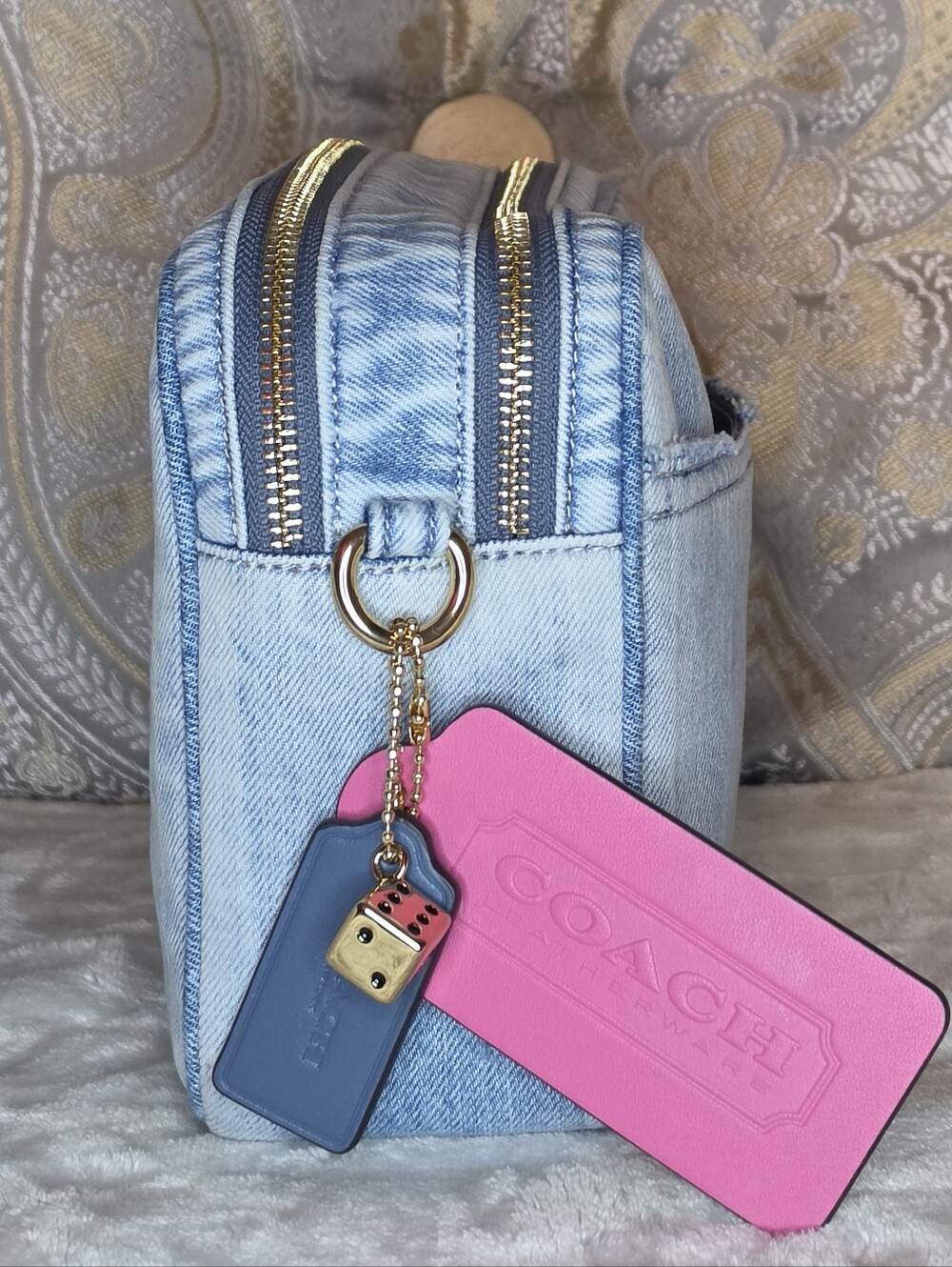 COACH DENIM CAREY BAG CEK67 - Picture 4 of 10